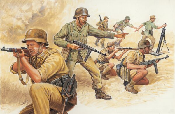 WWII German Afrikakorps детальное изображение Фигуры 1/72 Фигуры