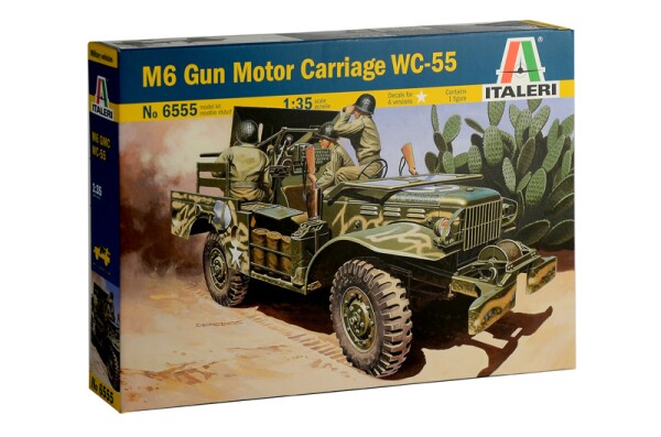 Збірна модель 1/35 Самохідна установка M6 (Gun Motor Carriage M6) на базі шасі Dodge WC-55 Italeri 6555 детальное изображение Автомобили 1/35 Автомобили