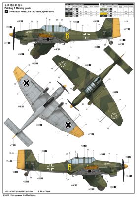 Збірна модель 1/24 Бомбардувальник Ju 87 Stuka Trumpeter 02420 детальное изображение Самолеты 1/24 Самолеты