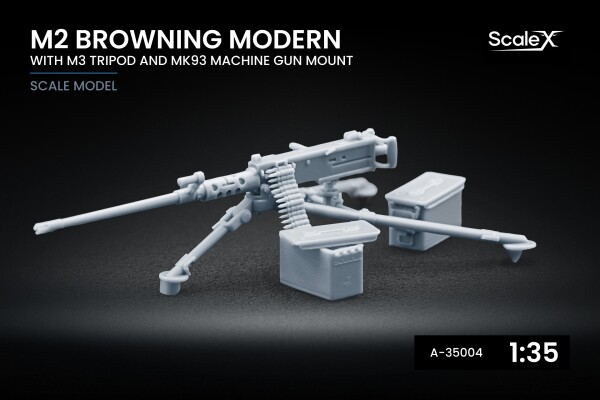 Масштабная модель 1/35 Пулемет M2 Browning Modern WW2 ScaleX A-35004 детальное изображение Аксессуары Диорамы