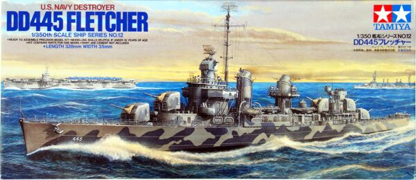 Scale model 1/350 US Navy destroyer DD445 Fletcher Tamiya 78012 детальное изображение Флот 1/350 Флот