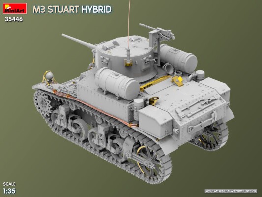Сборная модель 1/35 Танк M3 Stuart Hybrid MiniArt 35446 детальное изображение Бронетехника 1/35 Бронетехника