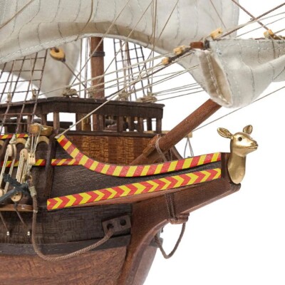 Сборная деревянная модель 1/85 Английский галеон &quot;Golden Hind&quot; OcCre 12003 детальное изображение Корабли Модели из дерева