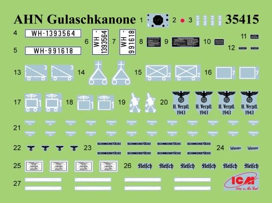 Сборная модель 1/35 Фигуры AHN &quot;Gulaschkanone&quot; с поварами ICM 35421 детальное изображение Фигуры 1/35 Фигуры