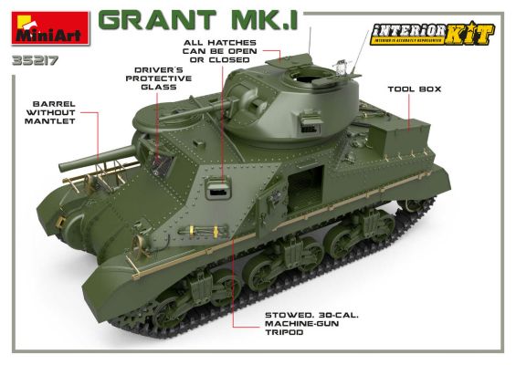 GRANT Mk.I Set with Interior детальное изображение Бронетехника 1/35 Бронетехника