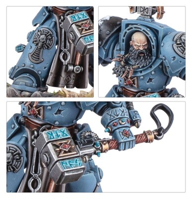 Игровой набор Warhammer 40000 - SPACE WOLVES - ARJAC ROCKFIST детальное изображение Космические Волки Космические Десантники