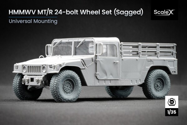 Набір коліс (з деформацією) для HMMWV MT/R 24-bolt ScaleX WM 35001S детальное изображение Колёса Афтермаркет