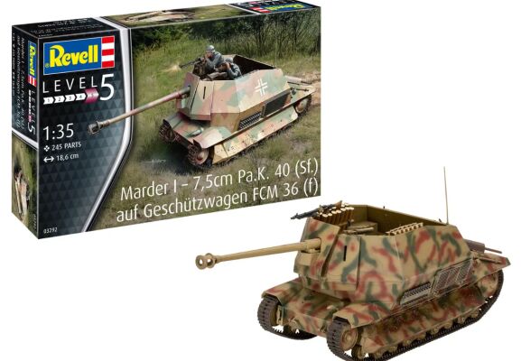 Збірна модель винищувачів танків Marder I on FCM 36 детальное изображение Артиллерия 1/35 Артиллерия