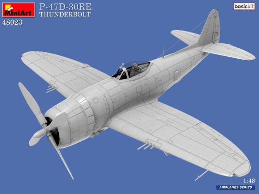 Збірна модель 1/48 Літак P-47D-30RE Thunderbolt BASIC KIT MiniArt 48023 детальное изображение Самолеты 1/48 Самолеты