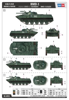 Збірна модель 1/35 БМД-1 HobbyBoss 80153 детальное изображение Бронетехника 1/35 Бронетехника