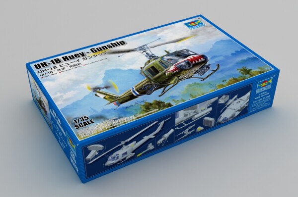Scale model 1/35 UH-1B Huey fire support helicopter Trumpeter 05112 детальное изображение Вертолеты 1/35 Вертолеты