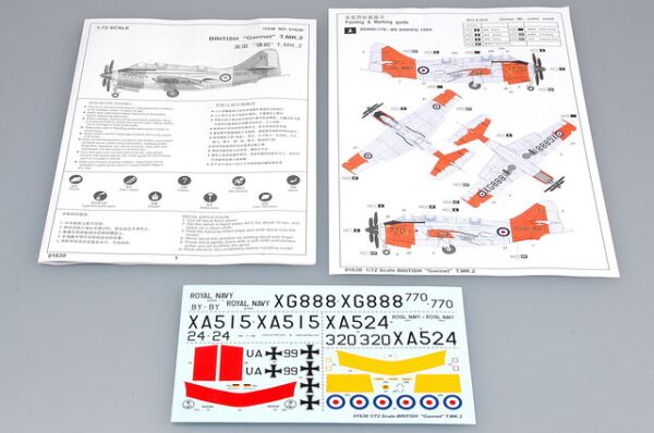 Сборная модель 1/72 Британский самолет &quot;Gannet&quot; T.MK.2 Трумпетер 01630 детальное изображение Самолеты 1/72 Самолеты