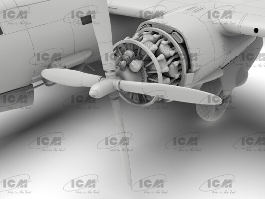 Scale model 1/48 American bomber B-26B Marauder ICM 48320 детальное изображение Самолеты 1/48 Самолеты