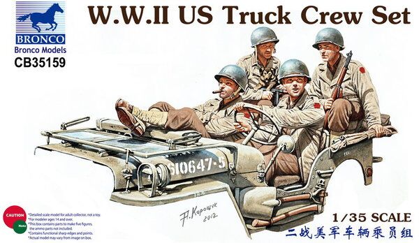 Збірна модель 1/35 Фігури екіпаж вантажівки США Bronco 35159 детальное изображение Фигуры 1/35 Фигуры