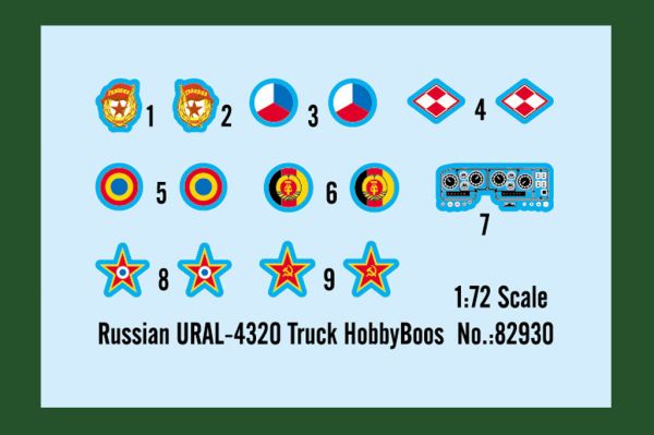 Збірна модель вантажівки УРАЛ-4320 детальное изображение Автомобили 1/72 Автомобили