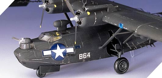 Збірна модель 1/72 Американський патрульний бомбардувальник PBY-5A Catalina [Black Cat] Academy 12487 детальное изображение Самолеты 1/72 Самолеты
