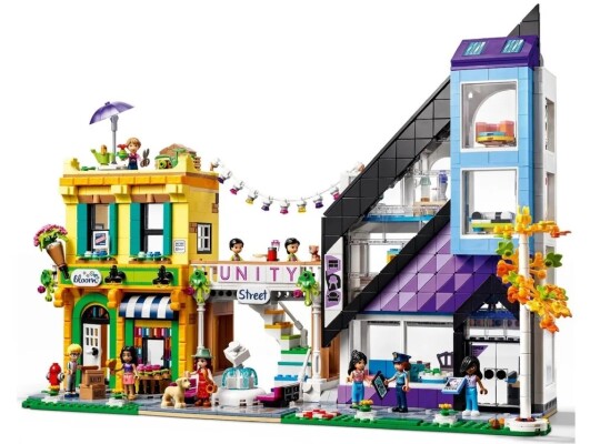 Конструктор LEGO Friends Квіткові та дизайнерські крамниці у центрі міста 41732 детальное изображение Friends Lego