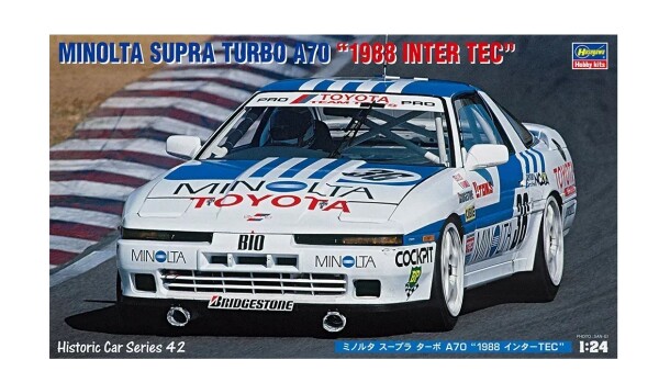 Збірна модель 1/24 Автомобіль Toyota Minolta Supra turbo A70 &quot;1988 Inter Tec&quot; Hasegawa 21142 детальное изображение Автомобили 1/24 Автомобили