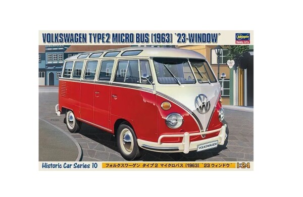 Збірна модель 1/24 Автомобіль Volkswagen Type 2 1963 &quot;23 Window&quot; Hasegawa 21210 детальное изображение Автомобили 1/24 Автомобили