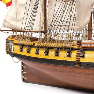 Scale wooden model 1/85 Frigate &quot;N.S. Mercedes&quot; OcCre 14007 детальное изображение Корабли Модели из дерева