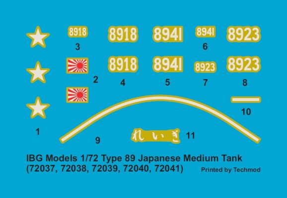 Сборная модель японского среднего танка TYPE 89 КОУ (бензиновый, ранний) детальное изображение Бронетехника 1/72 Бронетехника