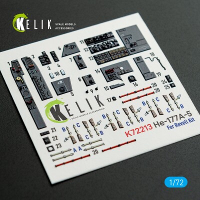 Heinkel He-177 A-5 3D декаль інтер'єр для комплекту Revell 1/72 KELIK K72213 детальное изображение 3D Декали Афтермаркет
