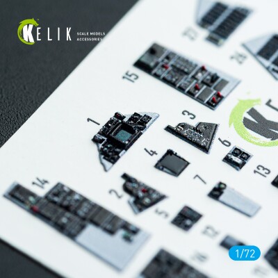Grumman F-14 A Tomcat 3D декаль інтер'єр для комплекту Academy 1/72 KELIK K72222 детальное изображение 3D Декали Афтермаркет