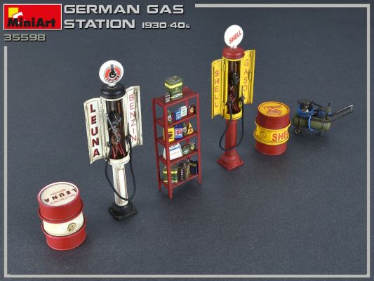 GERMAN GAS STATION 1930-40s детальное изображение Строения 1/35 Диорамы
