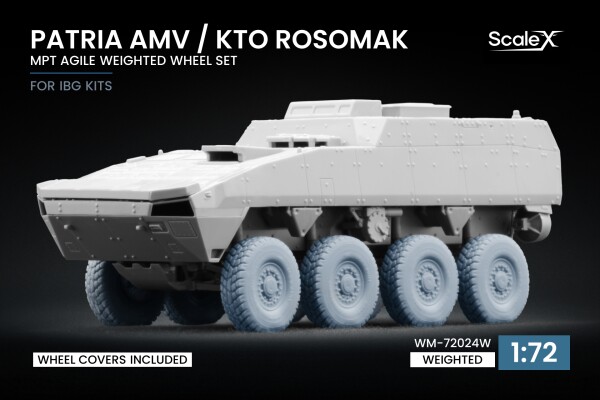 Набор колес (с деформацией) MPT Agile для Patria AMV / KTO Rosomak от IBG ScaleX WM-72024W детальное изображение Колёса Афтермаркет