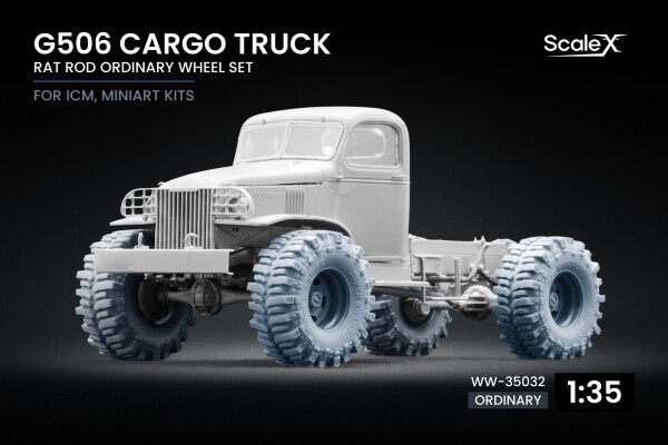 Набор колес Rat Rod для G506 Cargo Truck от ICM, Miniart ScaleX WW-35032 детальное изображение Колёса Афтермаркет