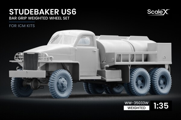 Набор колес (с деформацией) Bar Grip для Studebaker US6 от ICM ScaleX WW-35033W детальное изображение Колёса Афтермаркет