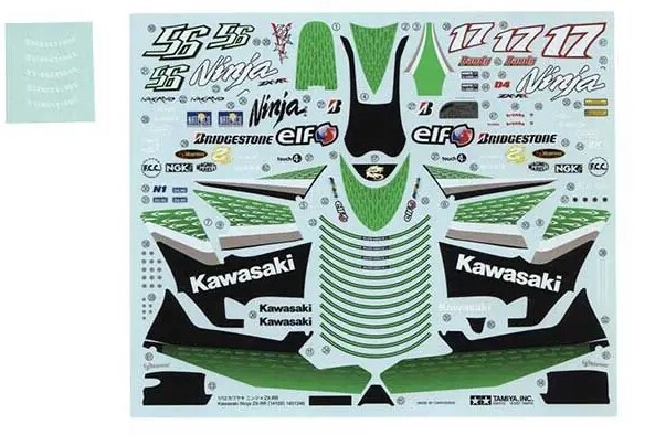 Збірна модель 1/12 Мотоцикл Kawasaki NINJA ZX RR Tamiya 14109 детальное изображение Мотоциклы Гражданская техника