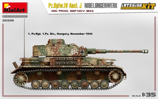 Збірна модель 1/35 Німецький танк Pz.Kpfw. IV Ausf. J вересень-листопад 1944 з інтер'єром MiniArt 35339 детальное изображение Бронетехника 1/35 Бронетехника
