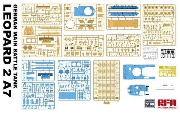 Збірна модель 1/35 Танк Leopard 2A7 RFM RM-5108 детальное изображение Бронетехника 1/35 Бронетехника