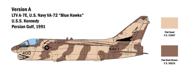 Збірна модель 1/48 Літак A-7E Corsair II Italeri 2797 детальное изображение Самолеты 1/48 Самолеты