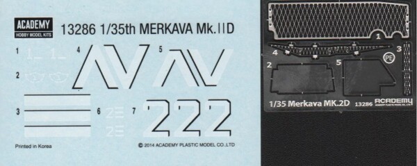 Scale model 1/35  Merkava tank Mk.IID Academy 13286 детальное изображение Бронетехника 1/35 Бронетехника