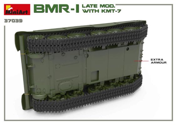 Бронированная машина БМР-1 поздней модификации с КМТ-7 детальное изображение Бронетехника 1/35 Бронетехника