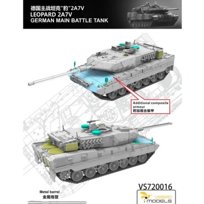 Збірна модель 1/72 Танк Леопард 2A7V Vespid Models VS720016 детальное изображение Бронетехника 1/72 Бронетехника