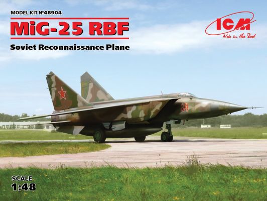 Сборная модель 1/48 Советского самолета-разведчика МиГ-25 ICM48904 детальное изображение Самолеты 1/48 Самолеты