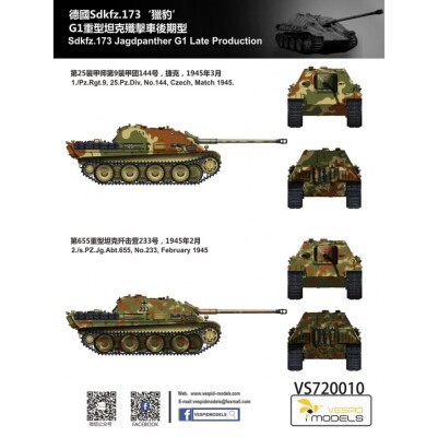 Збірна модель 1/72 САУ Jagdpanther G1 пізнього виробництва Vespid Models VS720010 детальное изображение Бронетехника 1/72 Бронетехника