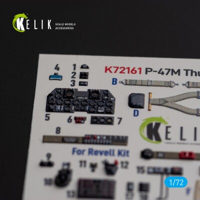 P-47M &quot;Thunderbolt&quot; 3D декаль інтер'єр для комплекту Revell 1/72 КЕЛИК K72161 детальное изображение 3D Декали Афтермаркет