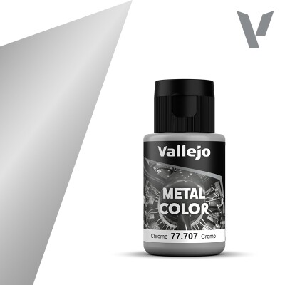 Акрилова фарба Хром (Chrome) Vallejo Metal Color VAL 77707 детальное изображение Металлики и металлайзеры Модельная химия