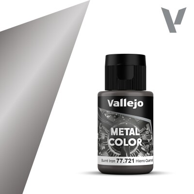 Акрилова фарба Палене залізо (Burnt Iron) Vallejo Metal Color VAL 77721 детальное изображение Металлики и металлайзеры Модельная химия