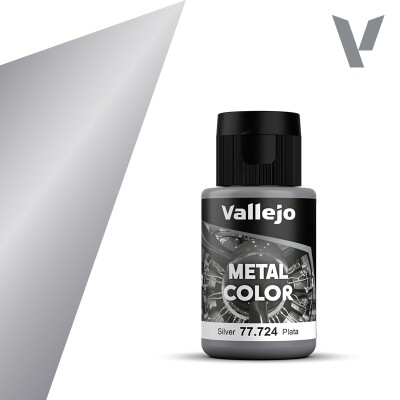 Акрилова фарба Срібло (Silver) Vallejo Metal Color VAL 77724 детальное изображение Металлики и металлайзеры Модельная химия