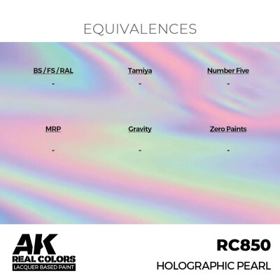 Акриловая краска на спиртовой основе Holographic Pearl / Голографический жемчуг АК-интерактив RC850 детальное изображение Real Colors Краски