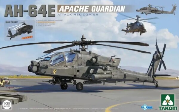 Збірна модель 1/35 Вертоліт AH-64E Апач Gguardian Takom 2602 детальное изображение Вертолеты 1/35 Вертолеты