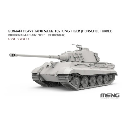 Збірна модель 1/72 Німецький важкий танк Sd.Kfz.182 King Tiger (Henschel Turret) Meng 72-011 детальное изображение Бронетехника 1/72 Бронетехника