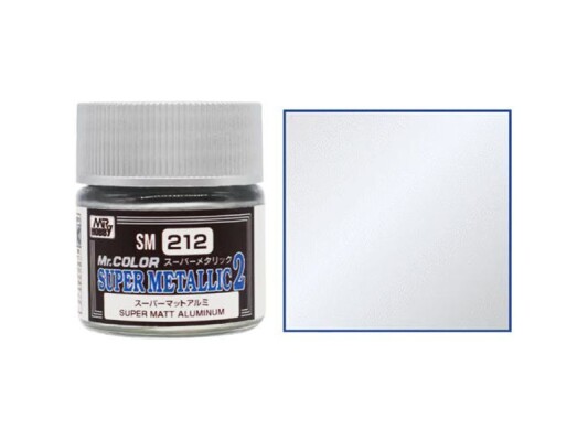 Mr. Color Super Metallic Colors Mat Aluminium / Фарба матовий алюміній Mr. Hobby SM212 детальное изображение Металлики и металлайзеры Модельная химия