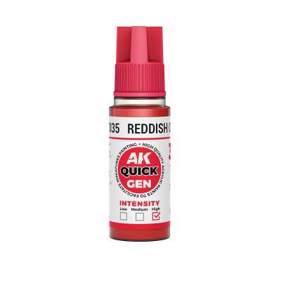Акрилова фарба REDDISH ORANGE / Червонувато-помаранчевий QUICK GEN COLOR AK-interactive AK 17035 детальное изображение Акриловые краски Краски