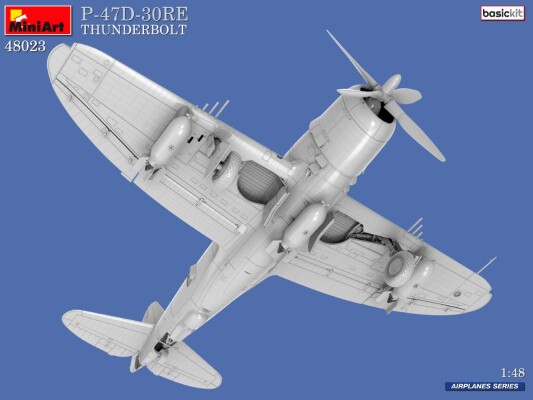 Збірна модель 1/48 Літак P-47D-30RE Thunderbolt BASIC KIT MiniArt 48023 детальное изображение Самолеты 1/48 Самолеты